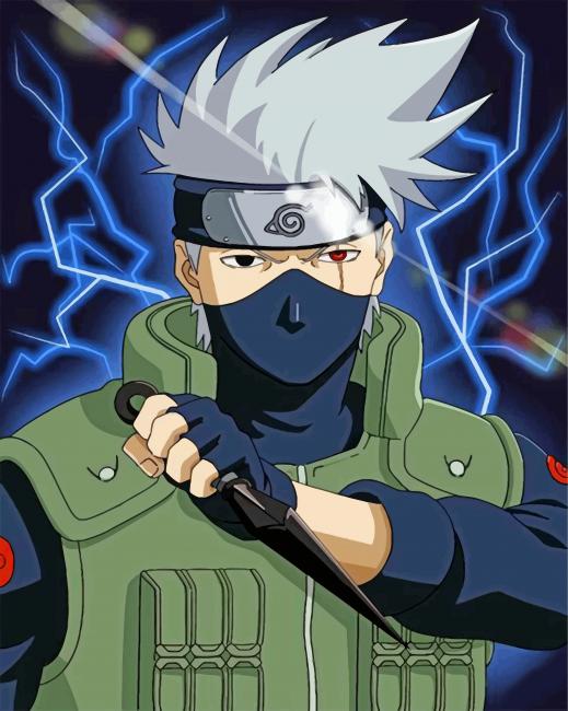 Kakashi Hatake Naruto Paint By Numbers - Numeral Paint Kit